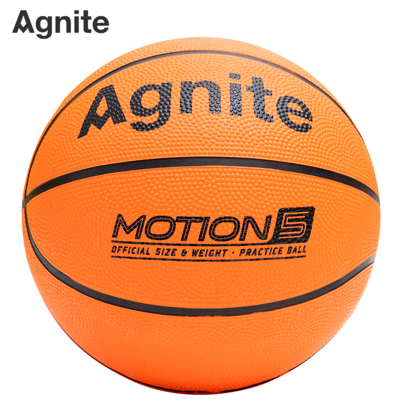 Angnet F1102_No. 5 Pure Color Rubber Basketball (Orange) (Pcs)