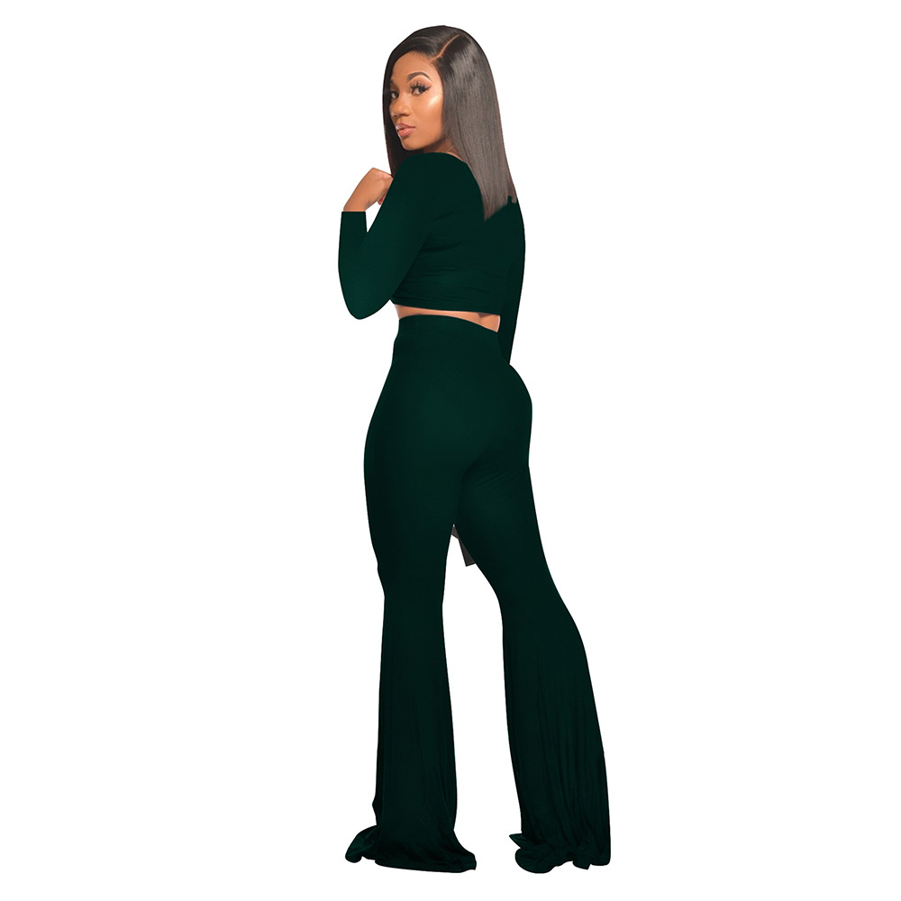 525g Weight Long Sleeve Sleeve Length Polyester Fabric Type Pant Co-ord Set Sets Type 2 Pieces Set Quantity Daily Occasion U Neck Neckline Slim Fit Type Solid Color Pattern Summer, Spring Season Women's Gender Printing Design Casual Style Daily Women's Casual Solid Color Polyester Printing Pant Co-ord Set Pants Sets 23