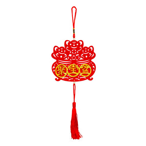 New Year's blessing character pendant small door small number Chinese knot pendant decoration living room Spring Festival celebration bonsai arrangement wholesale 