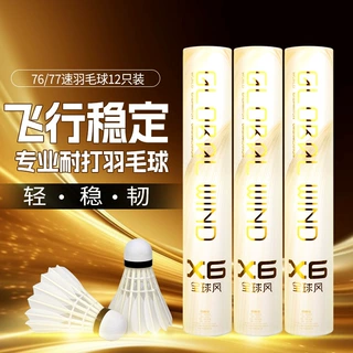 全球风正品羽毛球飞行稳定耐打度高专业比赛鹅毛球超耐用训练用球