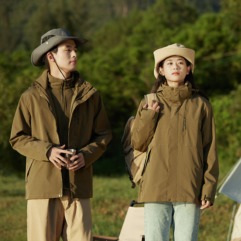 3 - en - 1 al aire libre abrigo de asalto desmontable abrigo de terciopelo a prueba de viento abrigo de terciopelo caliente para hombres y mujeres