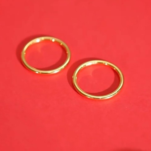 Joyería Xuping anillo de oro de 2 mm simple de viaje fácil de usar anillo de anillo sin género neutro viento