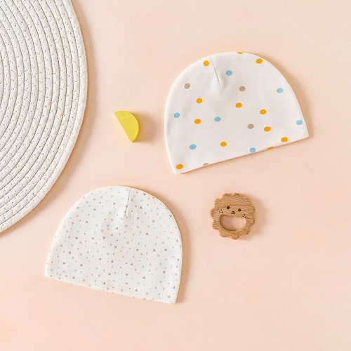 Newborn Baby Hat Four Seasons Baby Hat Single Layer Boneless Baby Hat Cute Double Layer Halogen Door Hat for Newborn Girls 