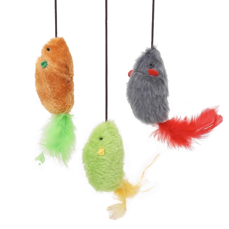 Juguetes para gatos para aliviar el aburrimiento, columpio, llamar al ratón, burlarse del palo del gato, simular el sonido del ratón, el gato consume suministros físicos