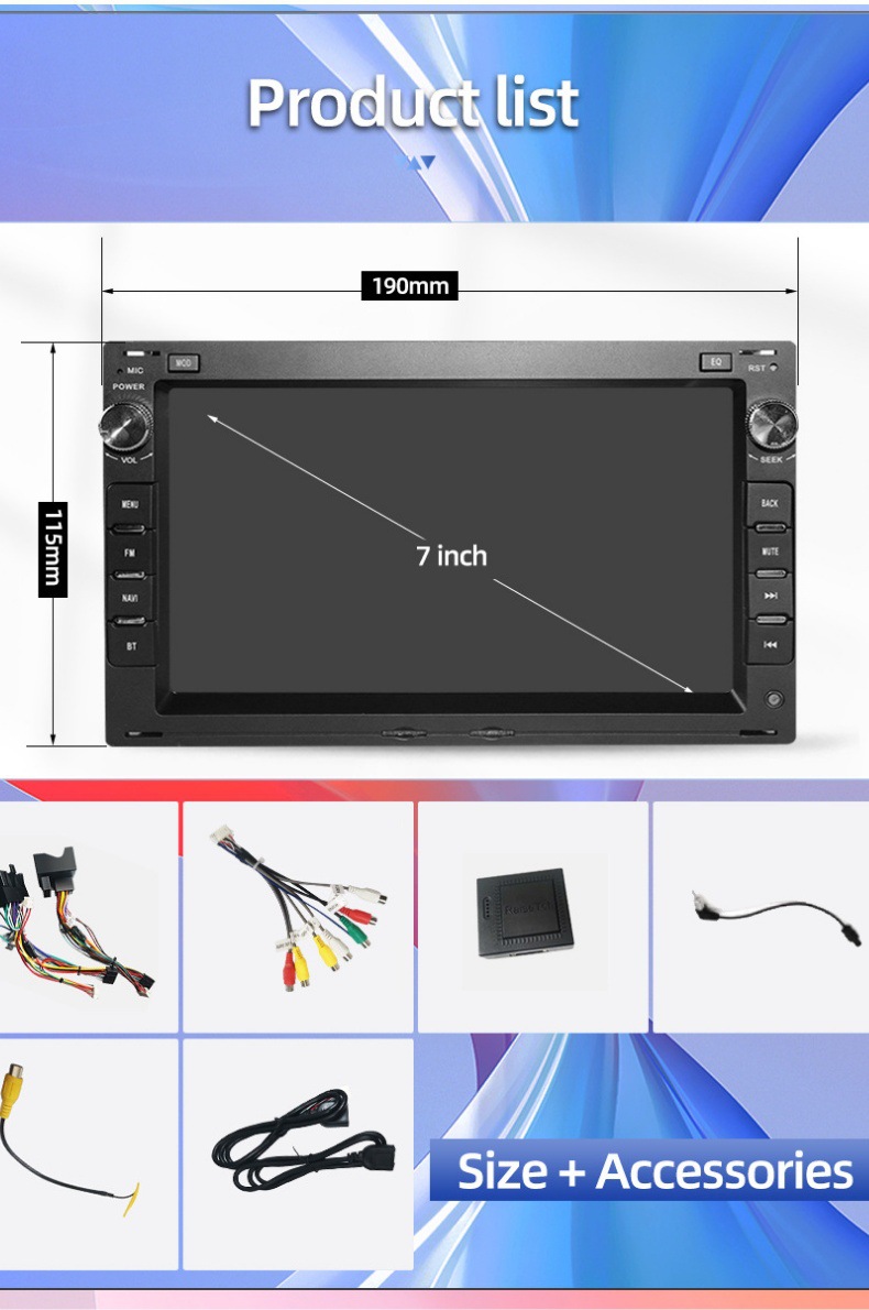 7inch Suitable for Volkswagen Passat B5 Car Central Control Large Screen Navigation Carplay Audio and Video Player All-In-One Machine