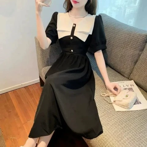 2023 летнее новое французское нежное ветровое ретро платье с пузырьковыми рукавами дизайнерское Чувство первой любви меньшинства длинная юбка