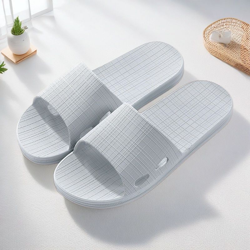 Le Sow Bathroom Slippers Summer Men's Home Use Hotel Indoor Bathing Men's Summer Plastic Soft Bottom Anti-slip Slippers