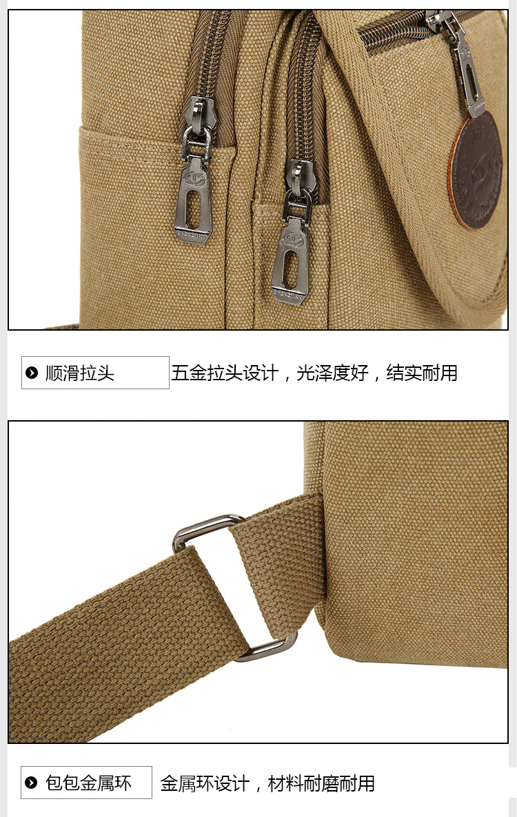 New men's chest bags, Korean-style single-shoulder bags, crossbody bags, men's and women's backpacks, Korean-style casual canvas bags, wholesale from manufacturers undefined