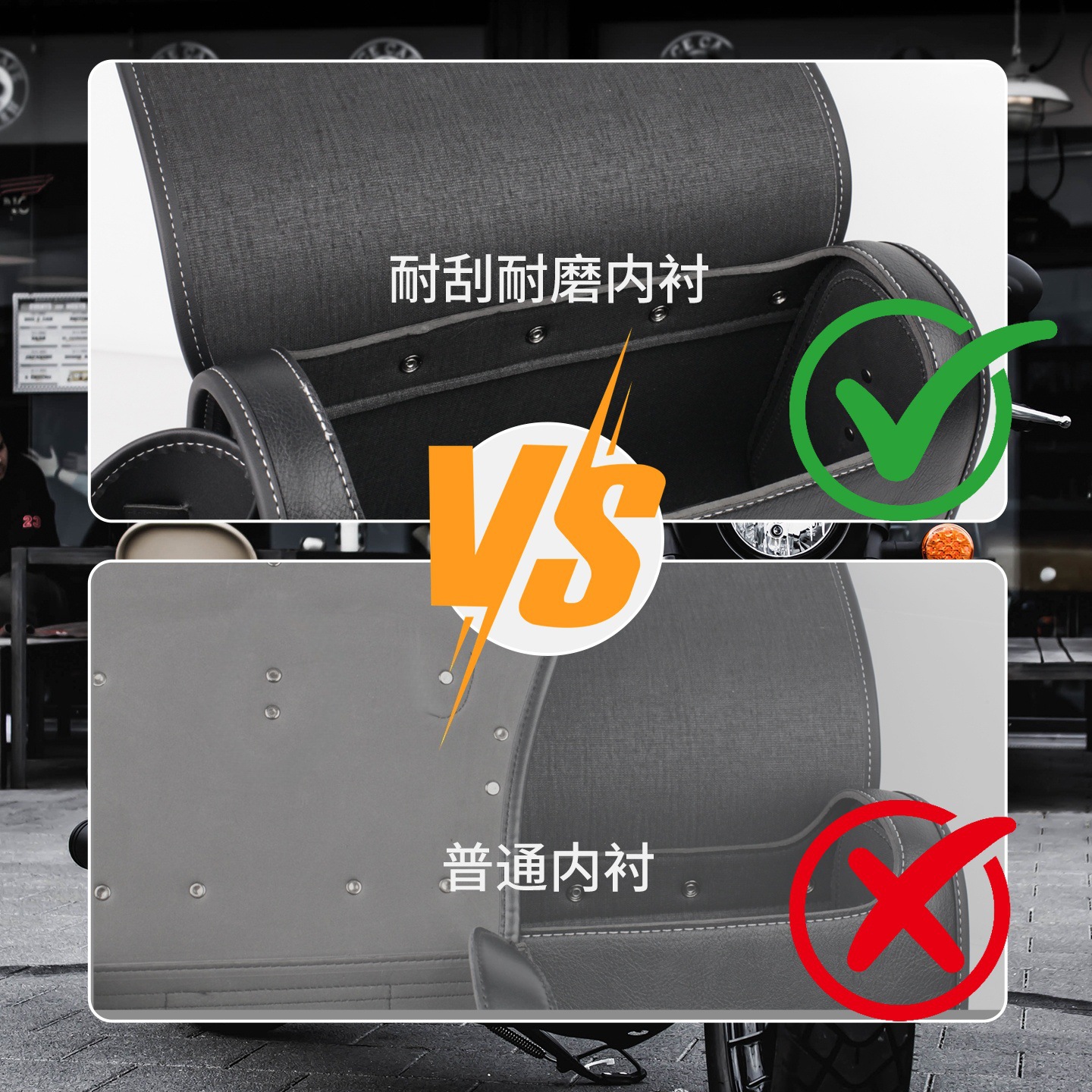 Cross-Border Hot-Selling Universal Retro Modified Waterproof, Sun-Resistant, Scratch-Resistant, Large-Capacity Motorcycle Side Bag for Electric Vehicles and Motorcycles