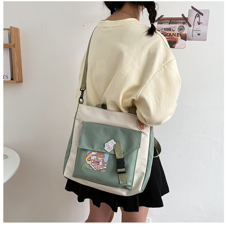 Fashion Contrast Color Shoulder Messenger Bag Wholesale display picture 3