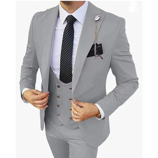 Foreign trade business casual suit men's three-piece groom best man wedding banquet plus size cross-border suit men's suit