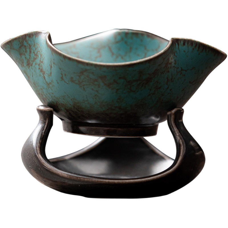 Jianying vintage colador de té de cerámica colador de té de Kung Fu juego de té colador de residuos de té colador de té base