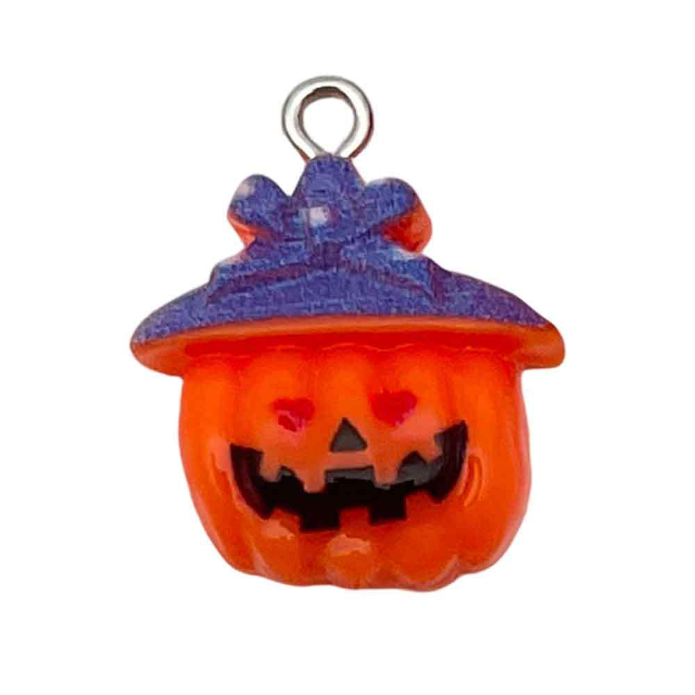 Nuevos accesorios de resina calabaza Halloween esqueleto fantasma fiesta DIY joyería pequeña decoración colgante
