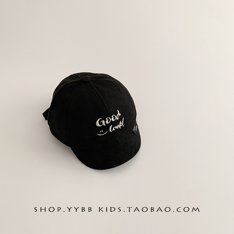 Primavera y otoño sombrero para niños sombrero a prueba de viento sombrero de lengua de pato para bebés de estilo coreano letras calientes sombrero de béisbol invierno