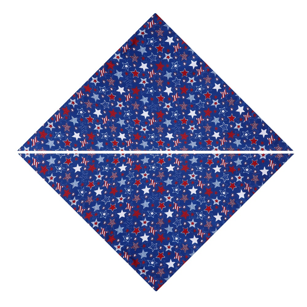 Oferta transfronteriza en stock suficiente bandera estadounidense bufanda triangular para mascotas Día de la Independencia toalla de saliva para mascotas bufanda para perros