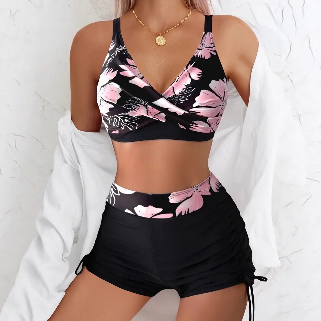 Women's Quick Drying Printed Tankini Swimsuit Comfortable Two Piece Set_voghion.com
