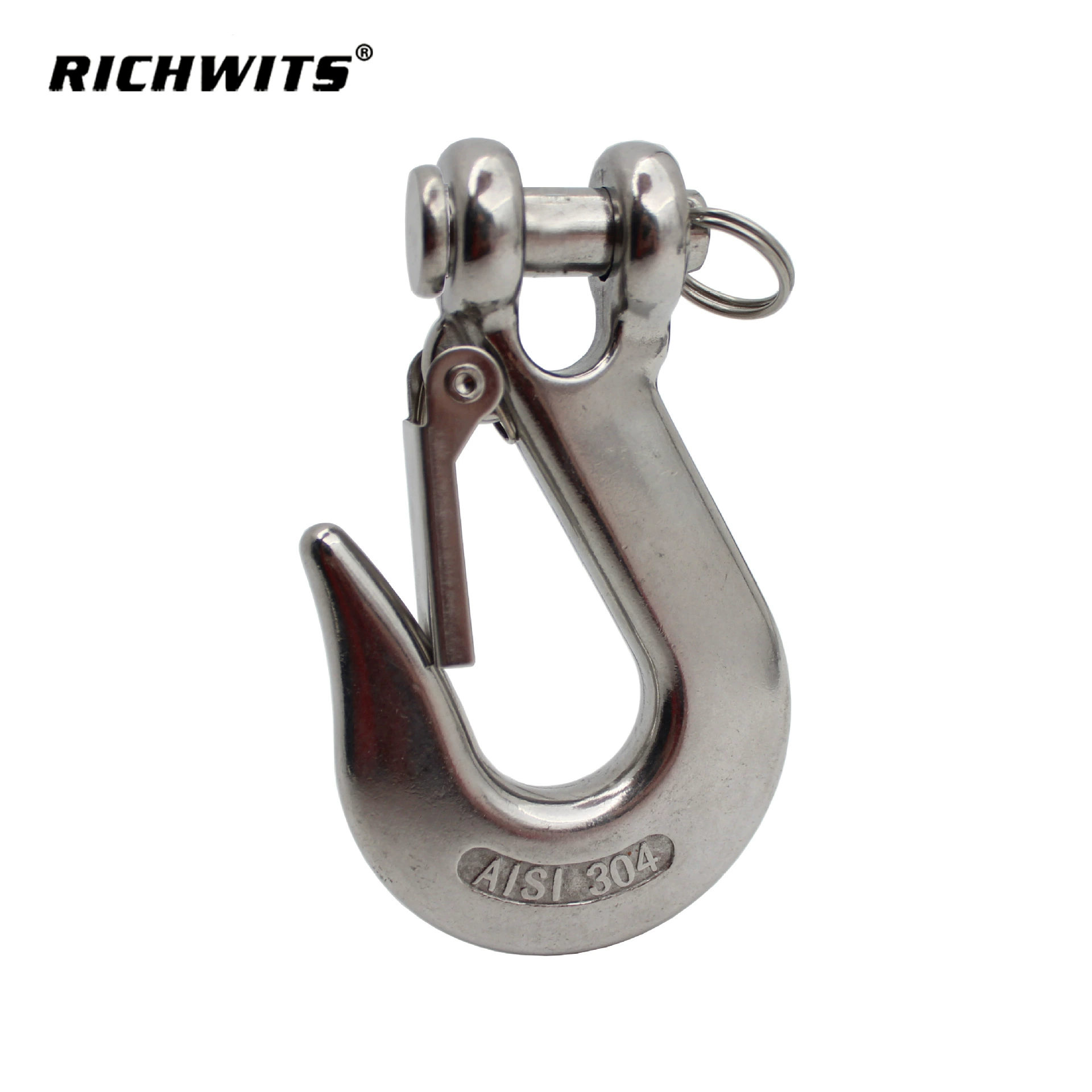 Zhibo Металл RICHWITS вилочный тип из нержавеющей стали вращающийся грузовой крюк цепь грузовой крюк Рог скользящий крюк