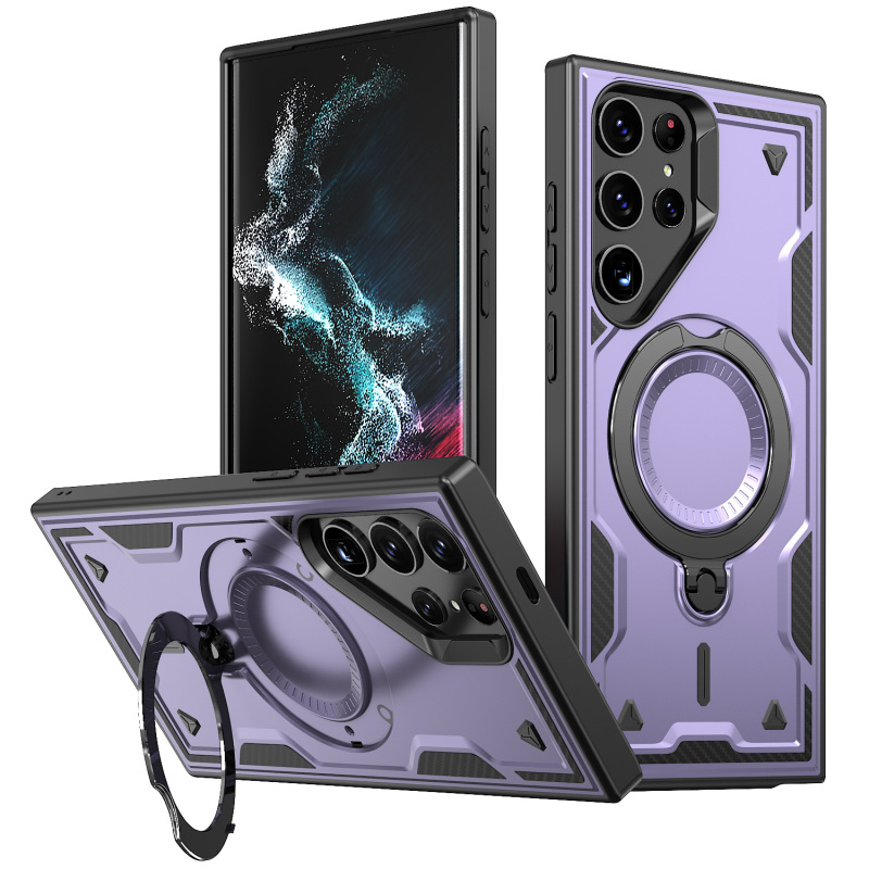 适用三星S26Ultra天环手机壳pro车载磁吸带支架360旋转s23u防摔壳|undefined