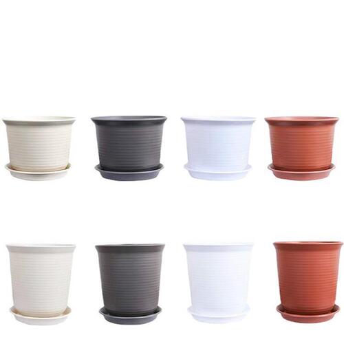 Changsheng household plastic resin high and low pots of green rose rose tray thickened round extra large imitation pottery flower pot