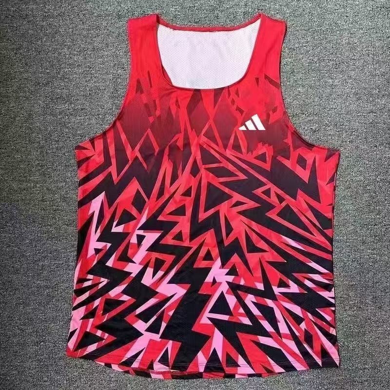 新型陸上ベスト速乾ベストランニング夏陸上トレーニング服半袖競技服体試験ベストオーダー|undefined