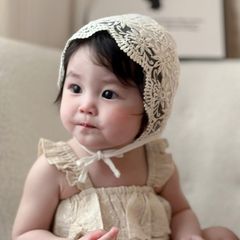 韩系婴儿帽子春秋蕾丝花边公主婴幼儿遮阳帽女宝宝宫廷帽夏季薄款