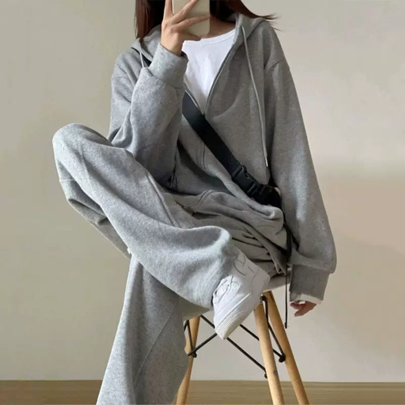 薄款显瘦运动服套装女春秋季新款学生韩版时尚洋气卫衣休闲两件套