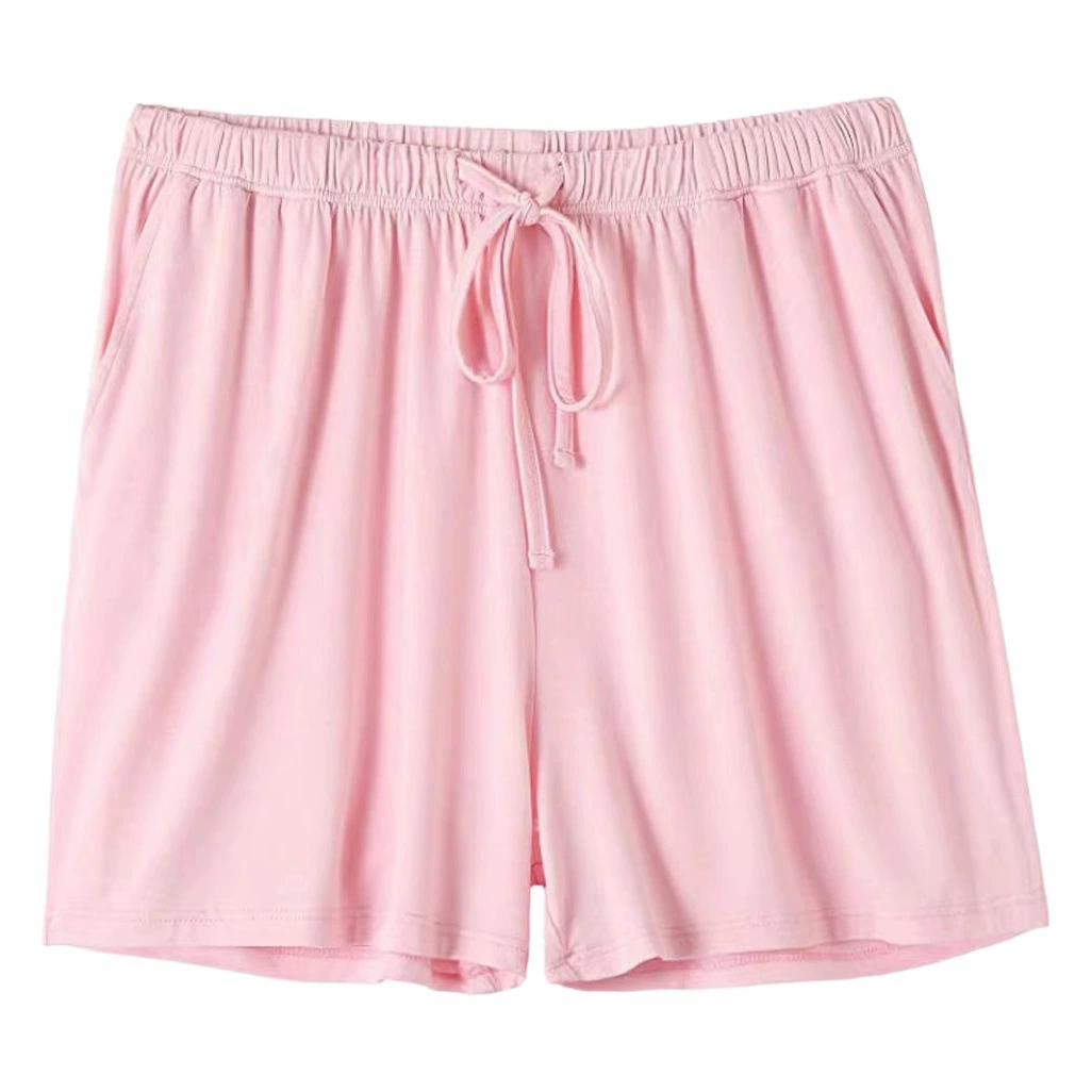 Европейские и американские трансграничные женские удобные шорты для домашнего отдыха 2024 года, Пижамные Брюки с карманами на шнурке