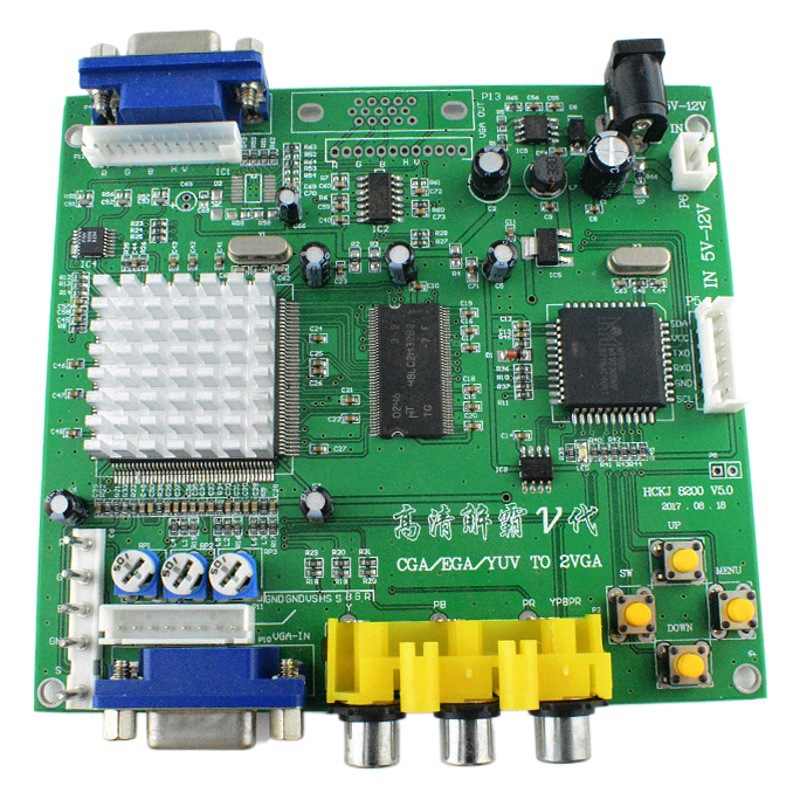 Máquina de juego HD Jieba 5 generación RGBS a VGA.CGA a VGA Placa de conversión de vídeo accesorios de la máquina de juego