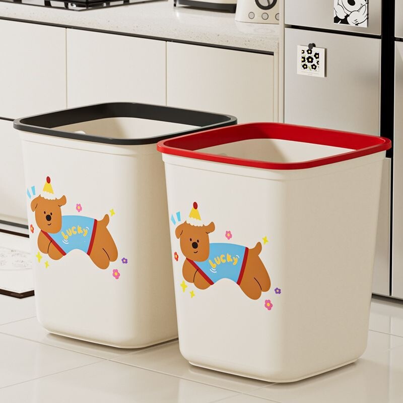Cute Kitchen Trash Can for Home Use, High Aesthetic Value, Suitable for Bathroom, Living Room, Large Capacity, Kitchen, Bedroom, with a Press Ring Paper Basket Cute Kitchen Trash Can for Home Use, High Aesthetic Value, Suitable for Bathroom, Living Room, Large Capacity, Kitchen, Bedroom, with a Press Ring Paper Basket