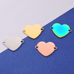 Mirror stainless steel vacuum electroplated heart pendant locket necklace bracelet accessories DIY laser drop