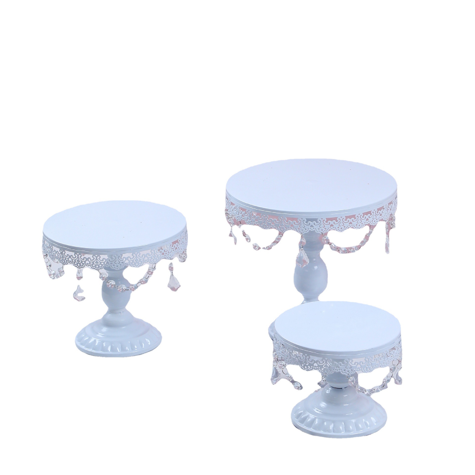 Soporte de pastel de hierro de metal/plato de pastel/plato de fruta/bandeja de punto occidental decoración de la boda soporte de la torta traje