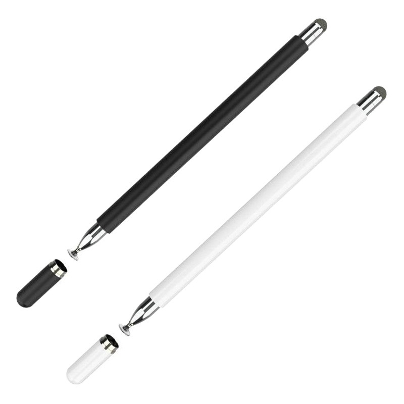 Pluma capacitiva universal para iPad teléfono móvil pantalla táctil pluma disco cabeza de tela dos en una tableta pintura escritura