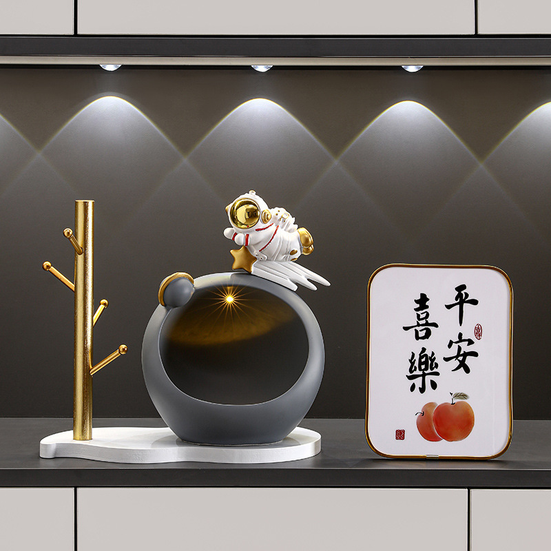 Peace and Joy Ornaments, New Chinese-Style Living Room Entrance Tv Cabinet Home Decorations, High-End Wine Cabinet, Housewarming New Home Decoration