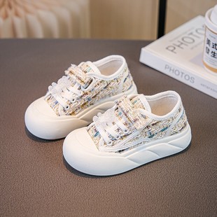 Girls Spring & Fall New Soft-Soled Canvas Shoes Kidsren's Style Sneakers Shoes Girls Sports Shoes Casual Thick-Soled Shoes