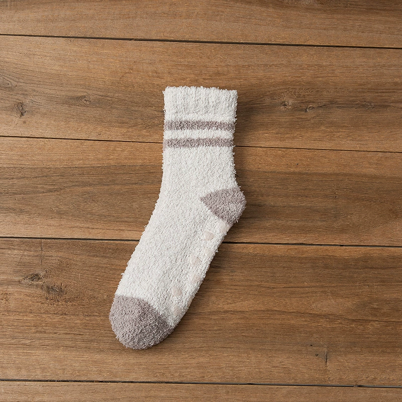 Coral velvet demi-season winter keep warm socks