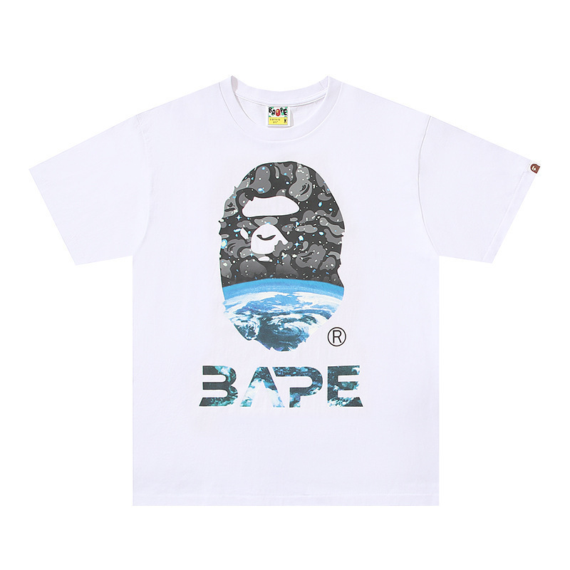 クロスボーダー トレンド ブランド メンズ レディース カップル Tシャツ メンズ 漫画 レター ラウンドネック 半袖|undefined