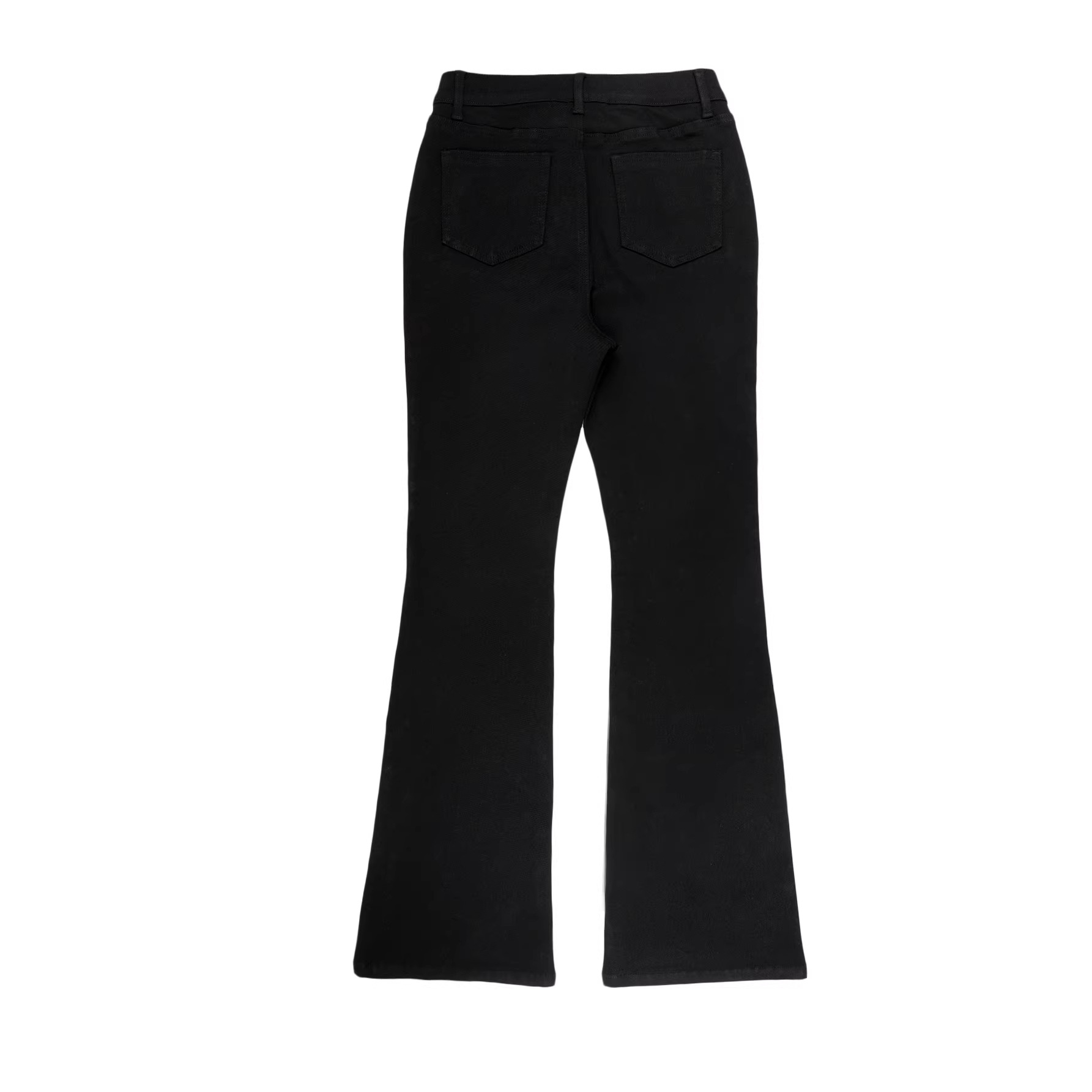 Women's Clothing Black High Waisted Flared Jeans, Sexy And Slim Fitting Floor Length Trousers, Unique Design, Hip Lifting Flared Pants._ecoleips.com