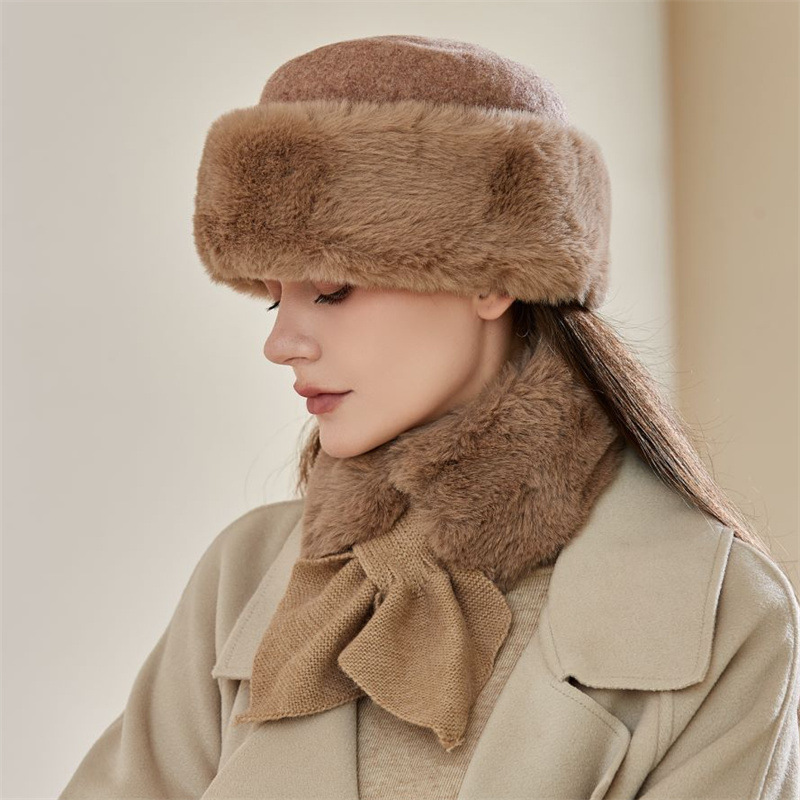 Gorro ushanka y cuello térmico para hombre peluche invierno_voghion.com