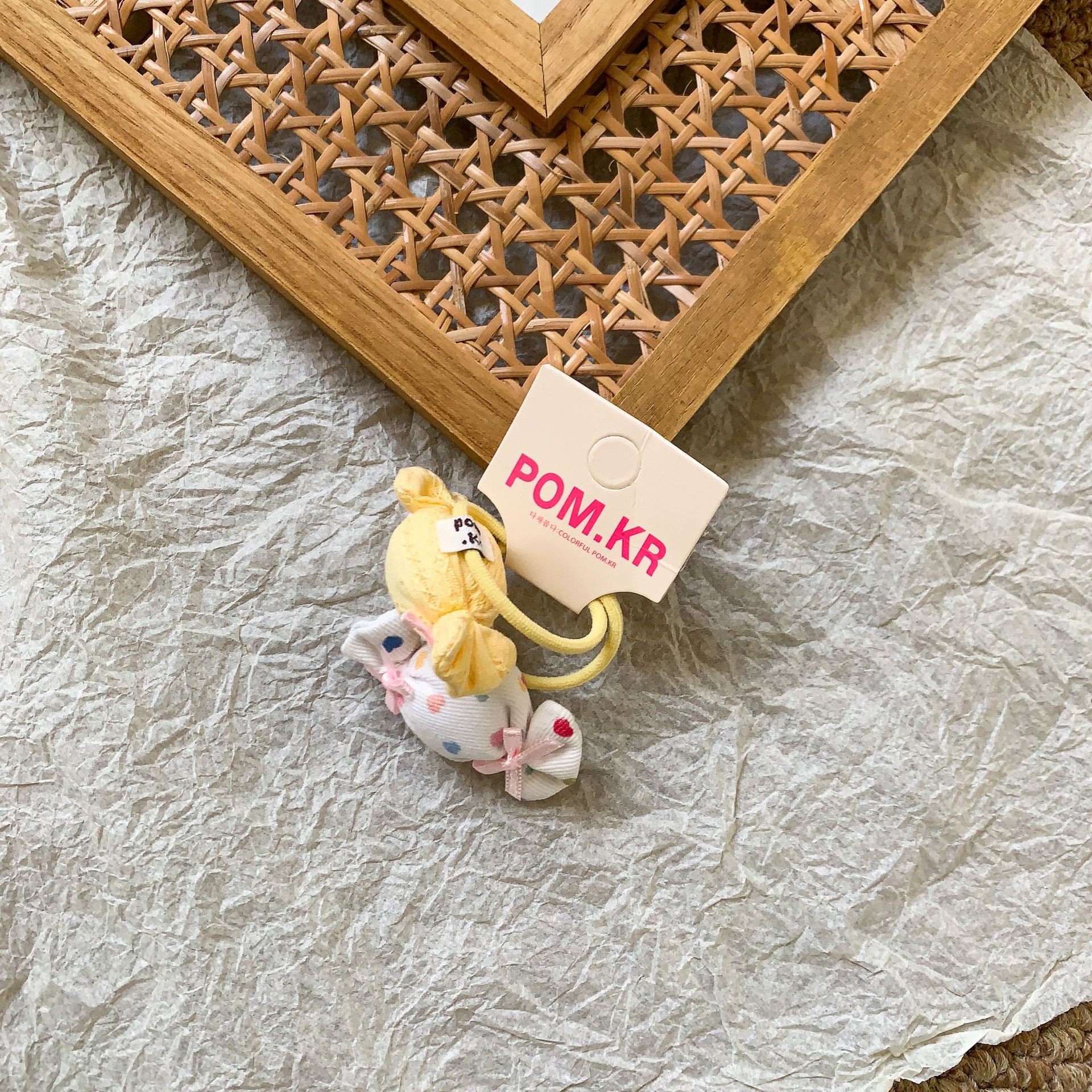 Sugar Pear ropa infantil niñas brocas de tela anillo para el pelo 2026 puntos de dibujos animados para niños brocas de pelo bebés accesorios para el pelo