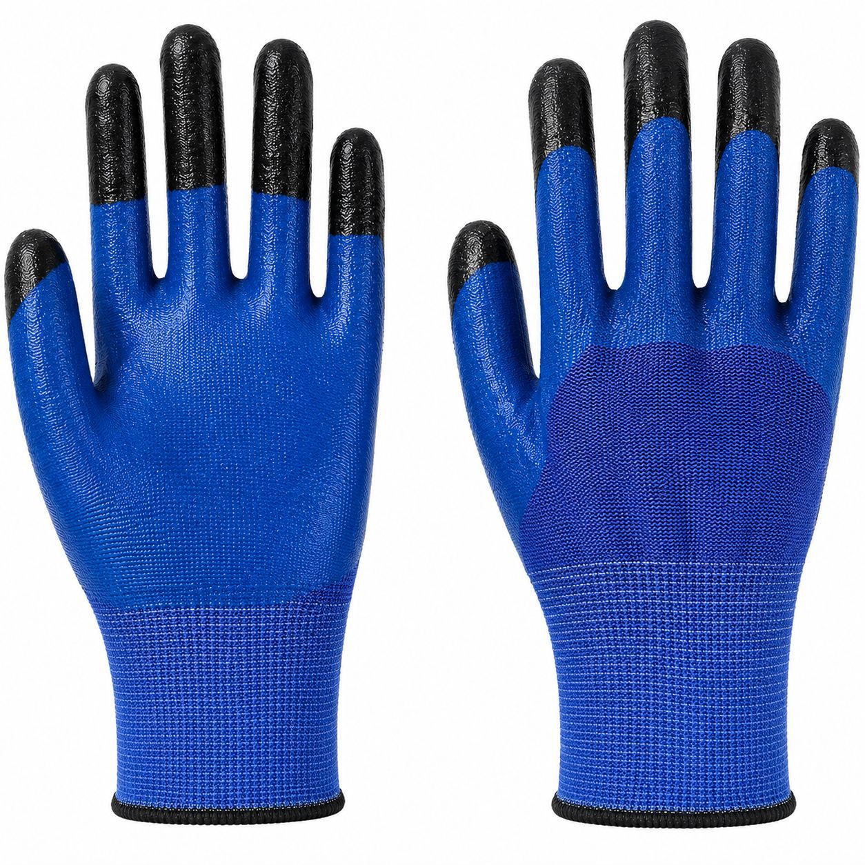 Guantes de nitrilo de nylon resistentes al aceite y resistentes al desgaste guantes de protección laboral respirantes pegamento engrosado guantes Dingqing al por mayor