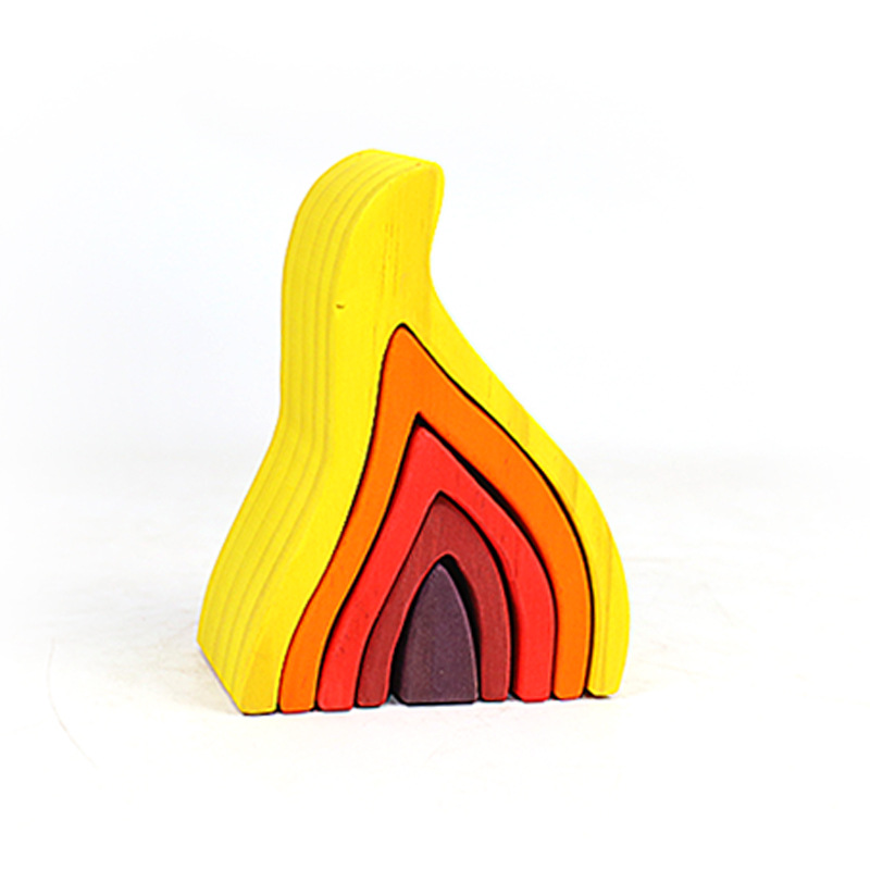 Bloques de construcción de madera grande del arco iris de los niños Jenga rompecabezas creativo Jenga adornos bebé educación temprana Juguetes Divertidos