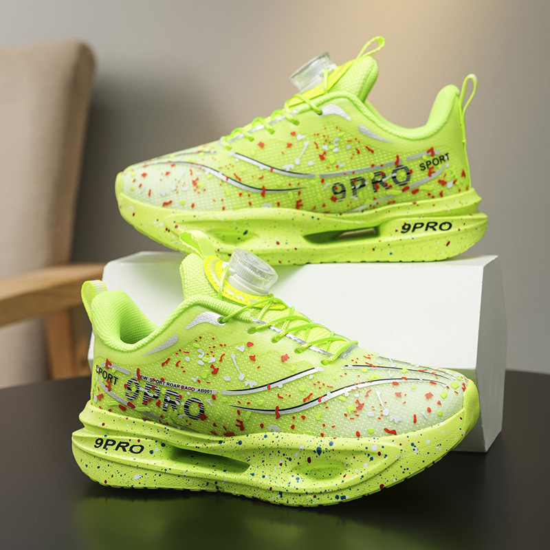 Fábrica de suministro de primavera y otoño zapatos de corrida de malla giratorios zapatos de niños respirables al aire libre zapatos de niños antideslizantes