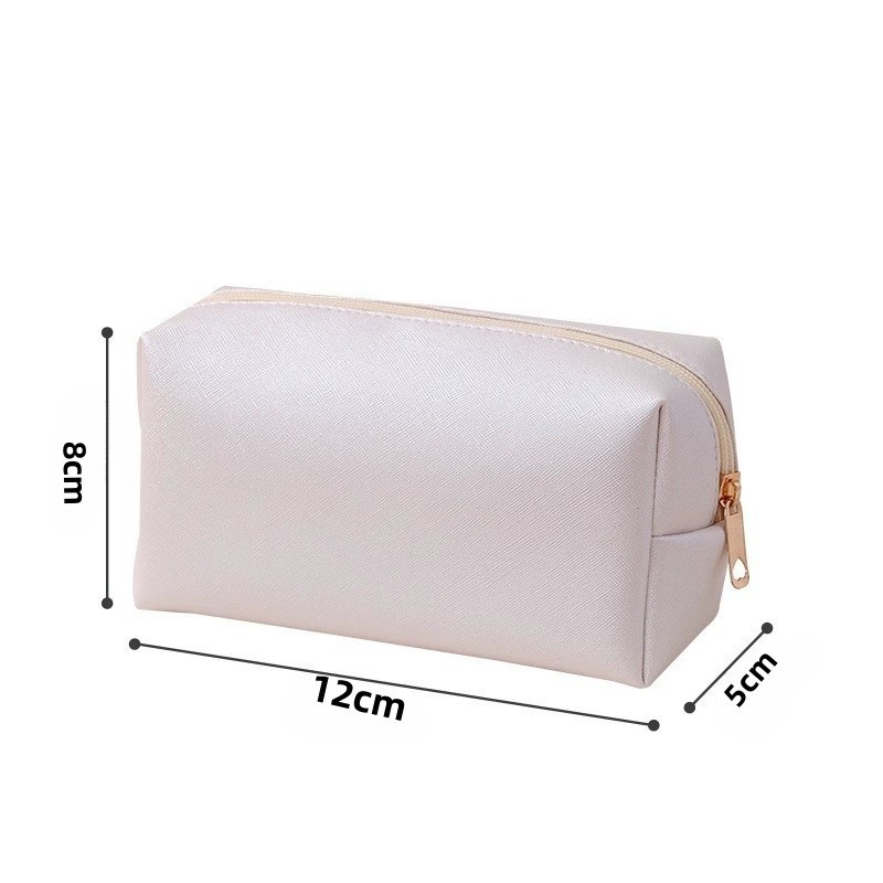 Bolsa de maquillaje coreana de alto valor visual ins-viento color caramelo PU impermeable de gran capacidad color macrón bolsas de lavado portátiles
