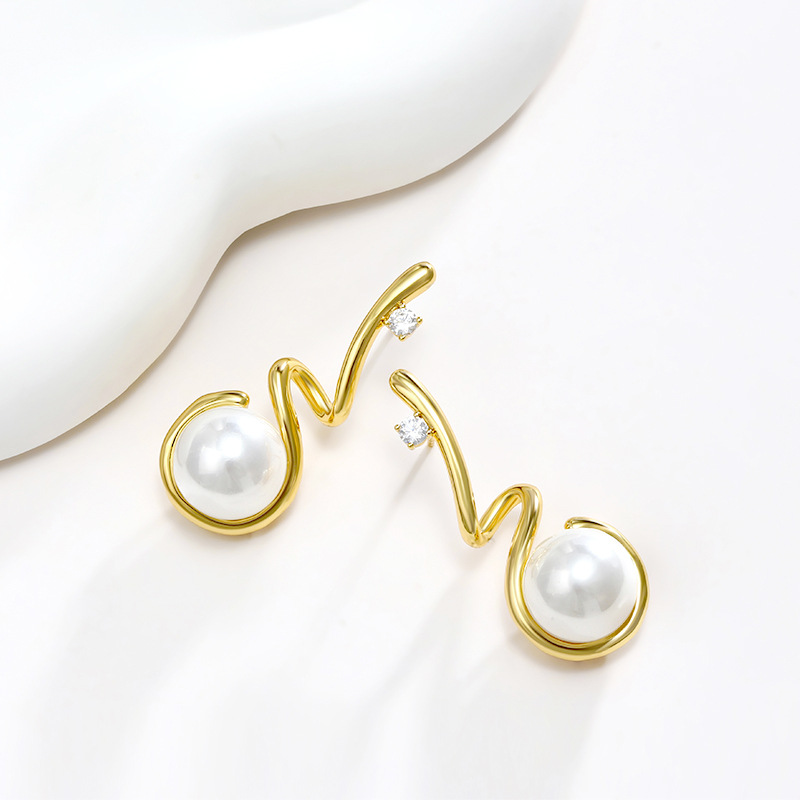 Xuking joyería simple rebordear pendientes para las mujeres 2023 nueva moda elegante pendientes francés retro imitación perla pendientes