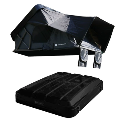 ABS hard-top car tent with lights, quick-open hard shell, windproof and waterproof 1.6m wide tent (Avtomobil dam çadırları) - expanded-dimensions-2216-125m-2-3-people