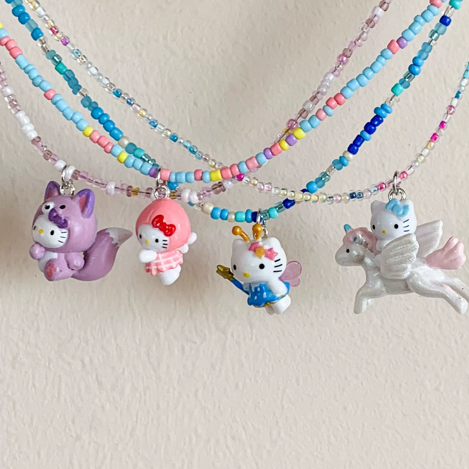 蔗梨童装女童小米珠串珠项链2025新款儿童可爱卡通项饰女宝宝配饰