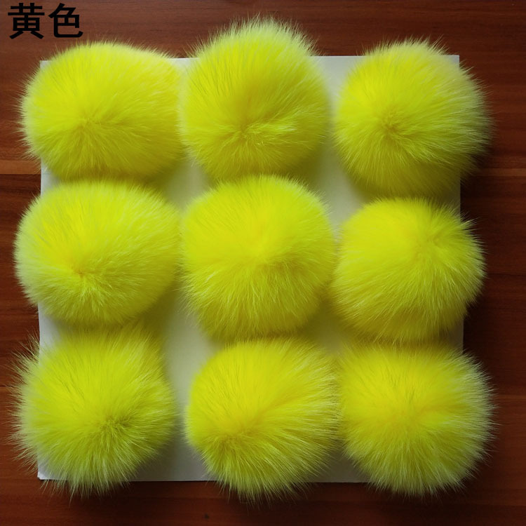 En stock 8-9cm de piel de zorro real Bola de piel accesorios de Ropa Accesorios de bricolaje bola de peluche colgante de la joyería