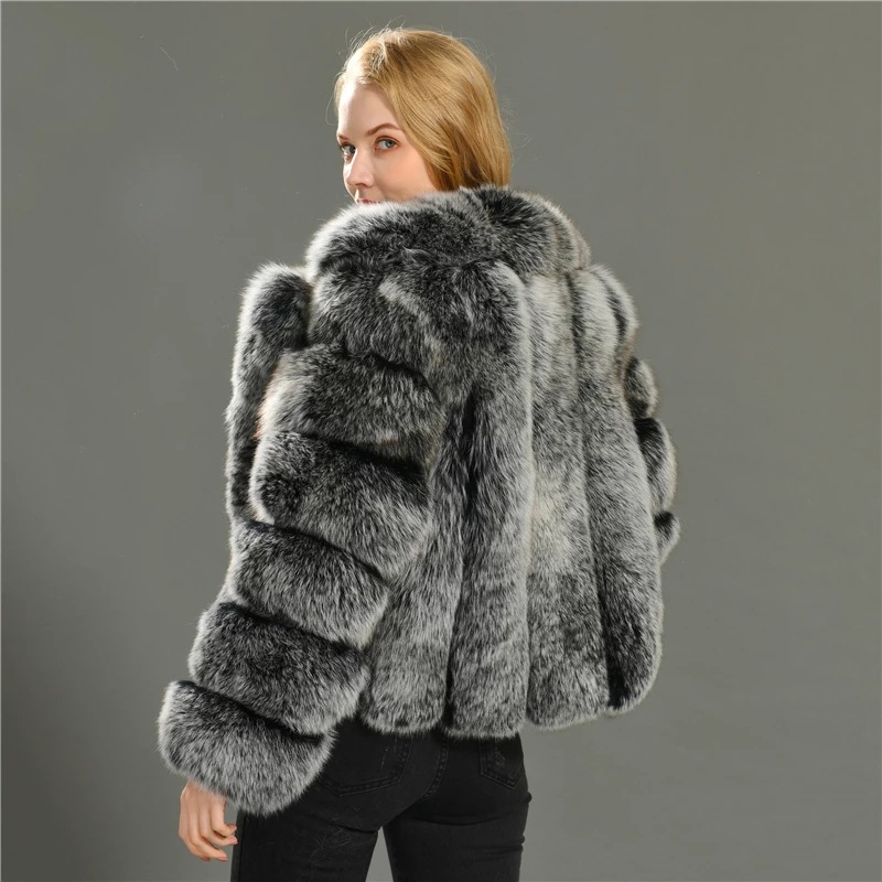 Solid Color Pattern Women's Elegant Streetwear Solid Color Coat Faux Fur Coat Jacket
