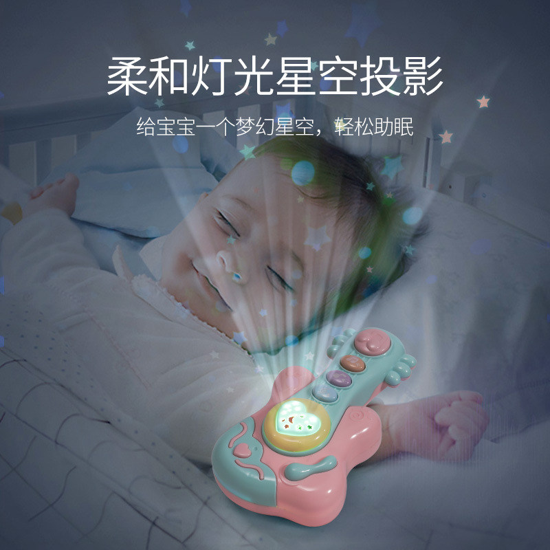 Baby Music Rattle Hand Drum Newborn Projection Story Machine Toy Early Education Puzzle 0-3 Years Old Baby Dropshipping
