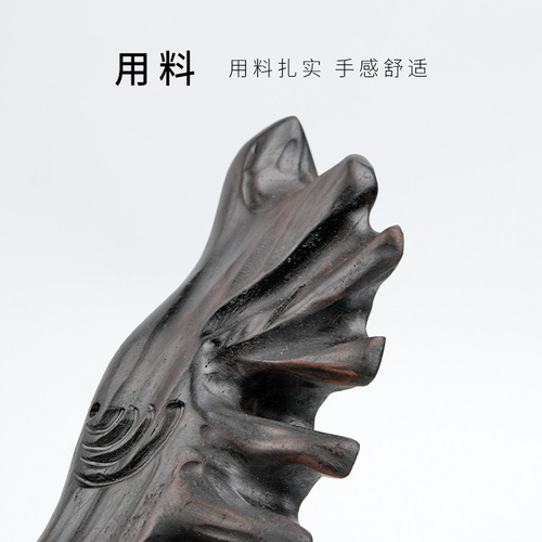 Wholesale black catalpa wood brush holder horn pen pen holder four treasures of the study utensils ornaments pen holder small pen pen holder